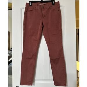 Universal Thread Mid Rise Skinny Dark Rose 6/28R Blue Stretch Cotton Ankle